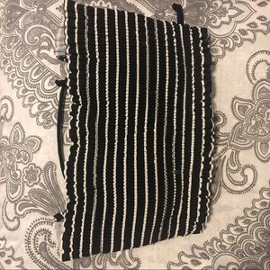 Stripped Bandeau Bikini Top